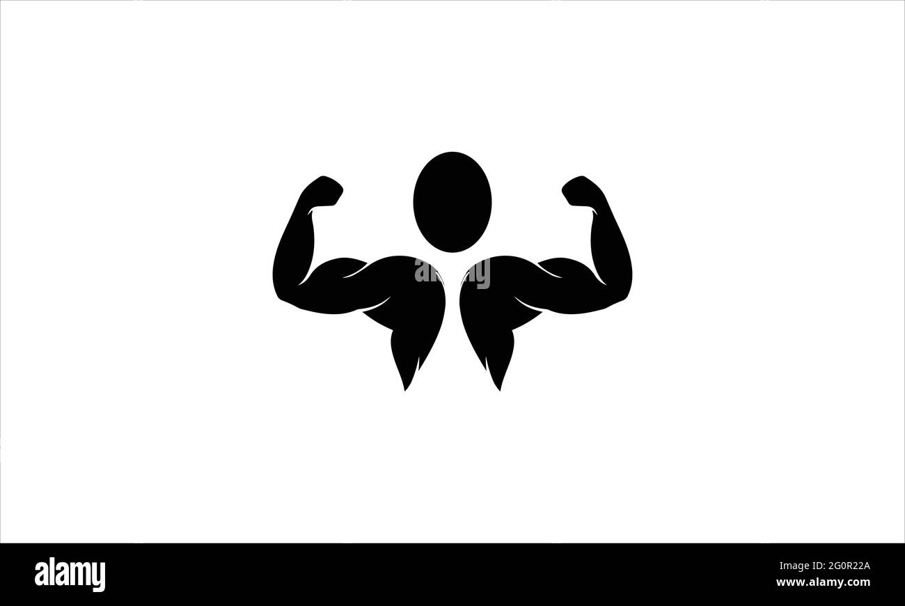 Illustration vectorielle de modèle de logo de bodybuilder, de gym ou de forme physique Illustration de Vecteur