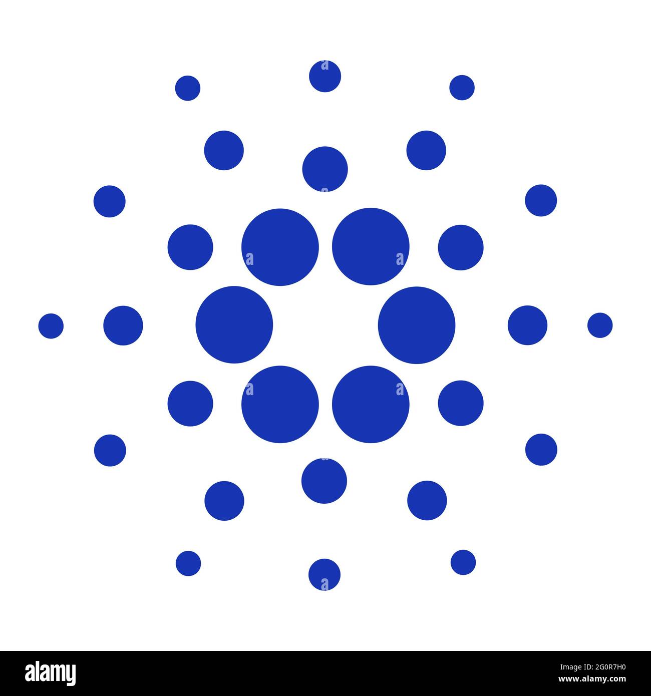 Symbole de jeton ADA Cardano du logo crypto-monnaie du projet defi, icône  de monnaie de financement décentralisée isolée sur fond blanc Photo Stock -  Alamy