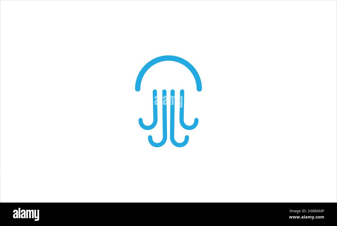 Icône Jellyfish logo design vecteur modèle symbole d'illustration Illustration de Vecteur