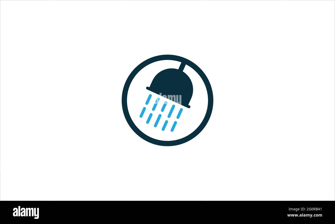 Icône de douche modèle de vecteur symbole d'illustration Illustration de Vecteur