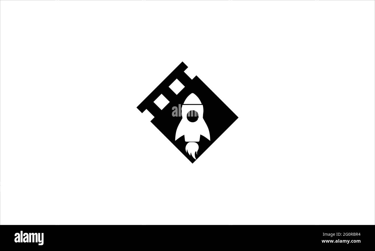 Film film Rocket Icon logo illustration modèle vectoriel Illustration de Vecteur