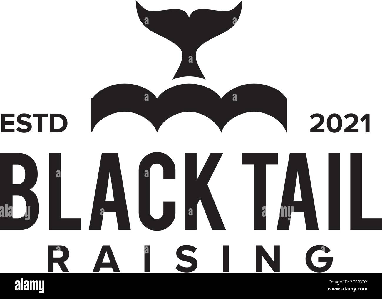 Modèle vectoriel avec logo de queue de baleine Illustration de Vecteur