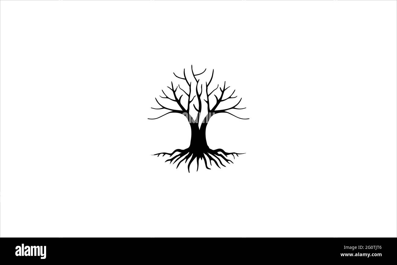 Icône de branche d'arbre logo design vecteur illustration symbole Illustration de Vecteur