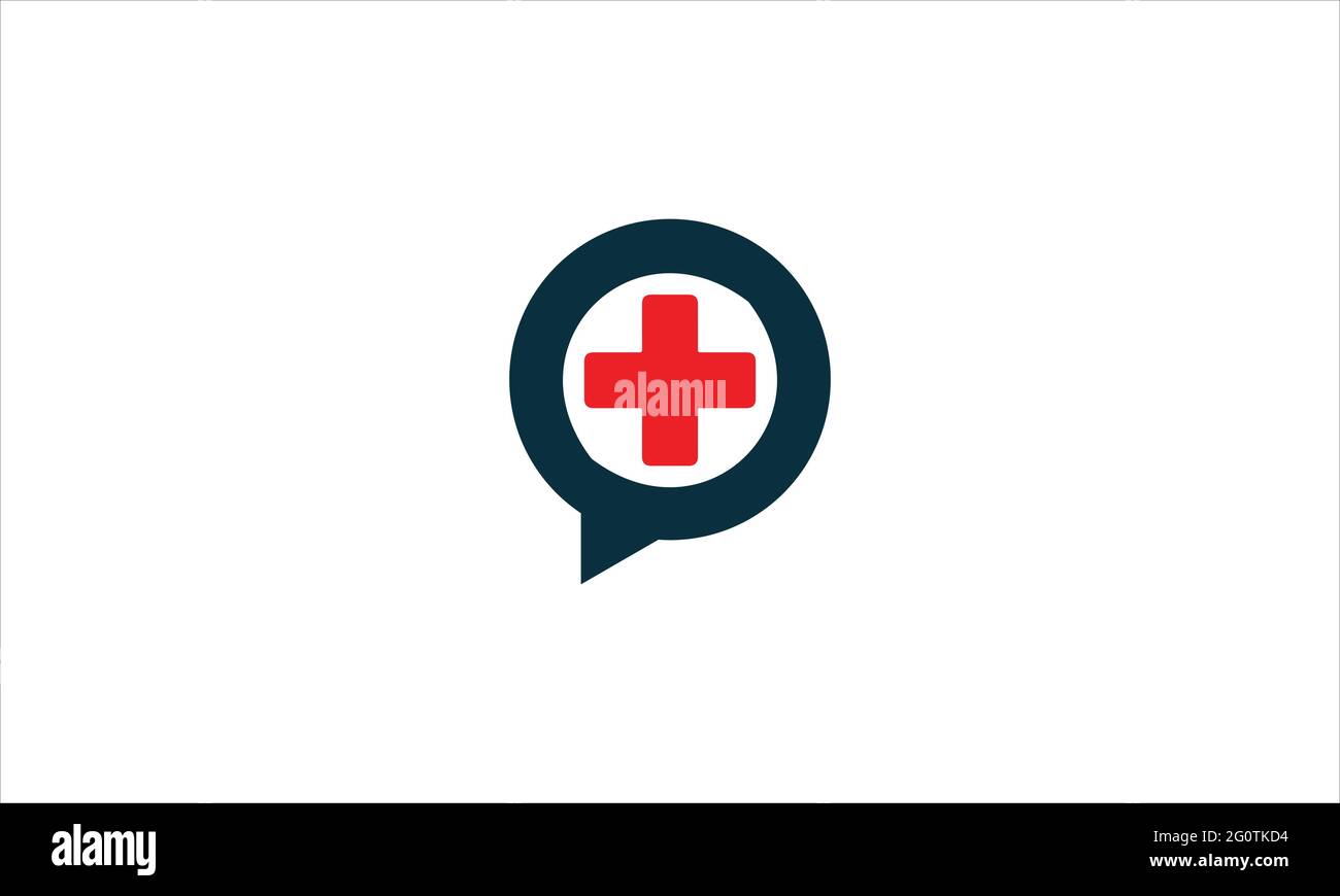 Santé médicale chat d'urgence icône logo design Illustration de Vecteur