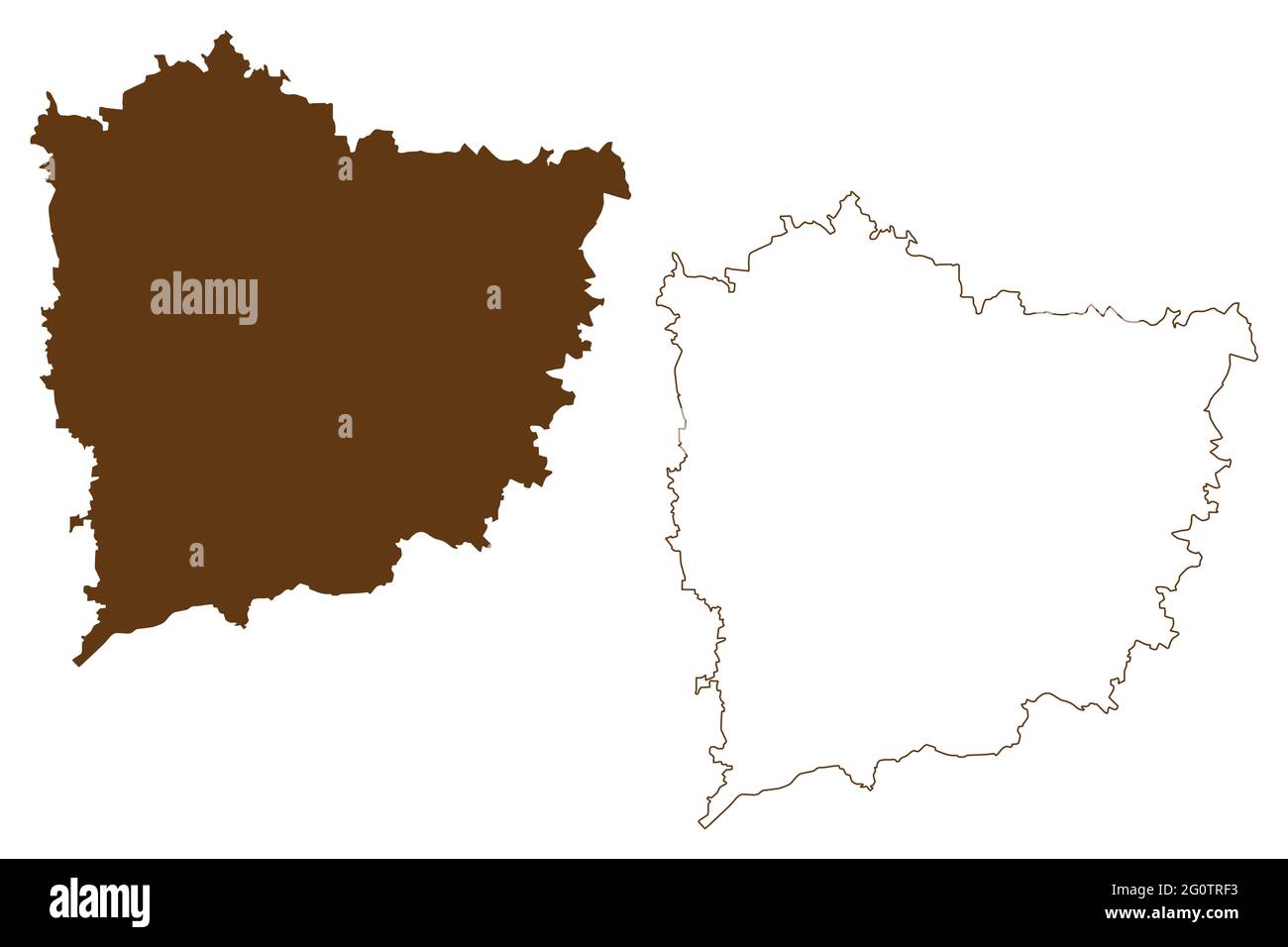 Meissen district (République fédérale d'Allemagne, district rural de Swabia, État libre de Saxe) carte illustration vectorielle, scribble sketch carte Meissen Illustration de Vecteur