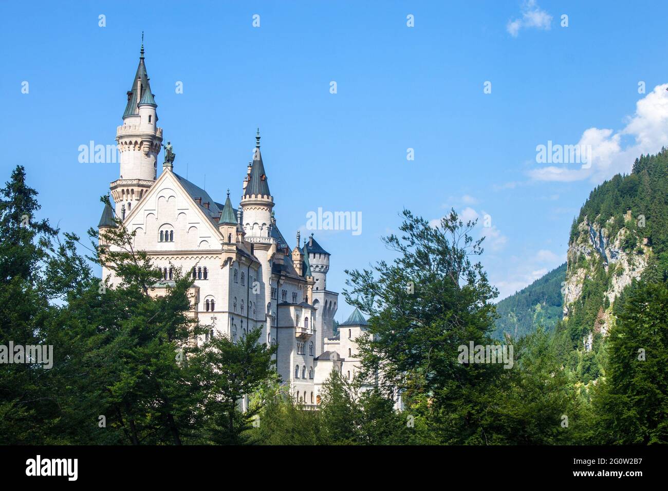 Le château de Neuschwanstein en Bavière, Allemagne. Banque D'Images