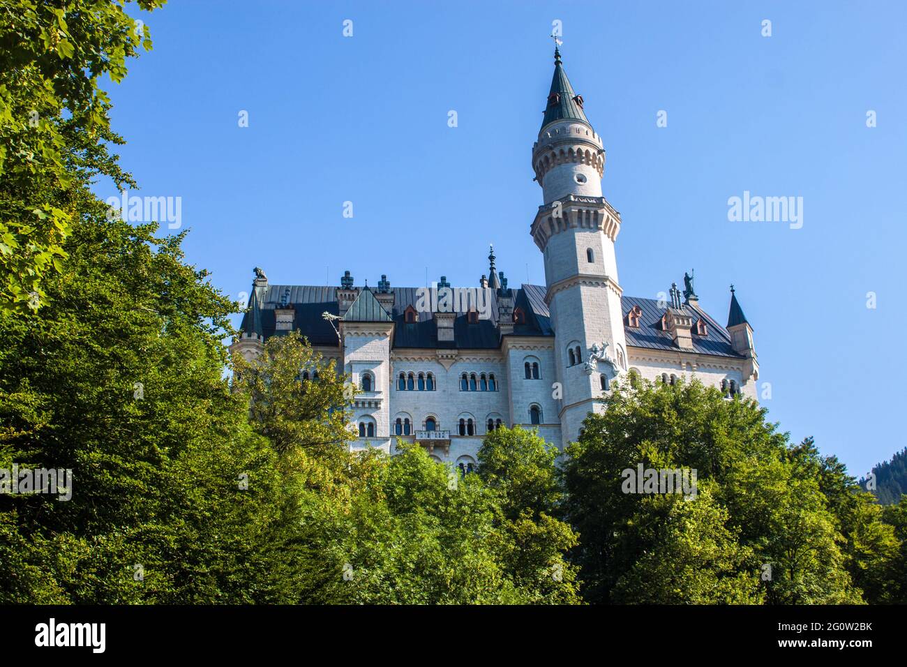 Le château de Neuschwanstein en Bavière, Allemagne. Banque D'Images