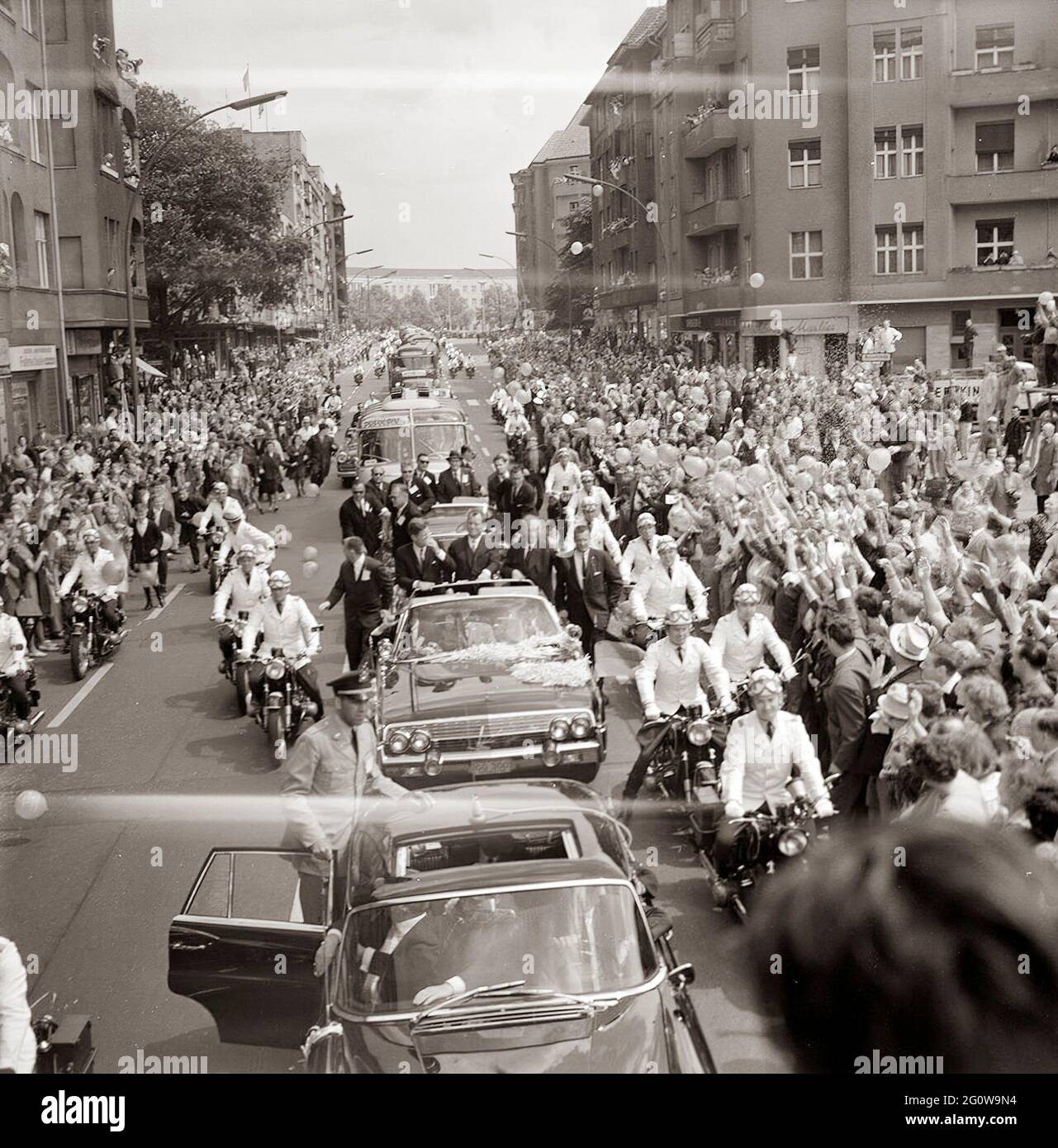 ORIG fil photo 1963 le président John F Kennedy Berlin Voyage avec Willy Brandt 