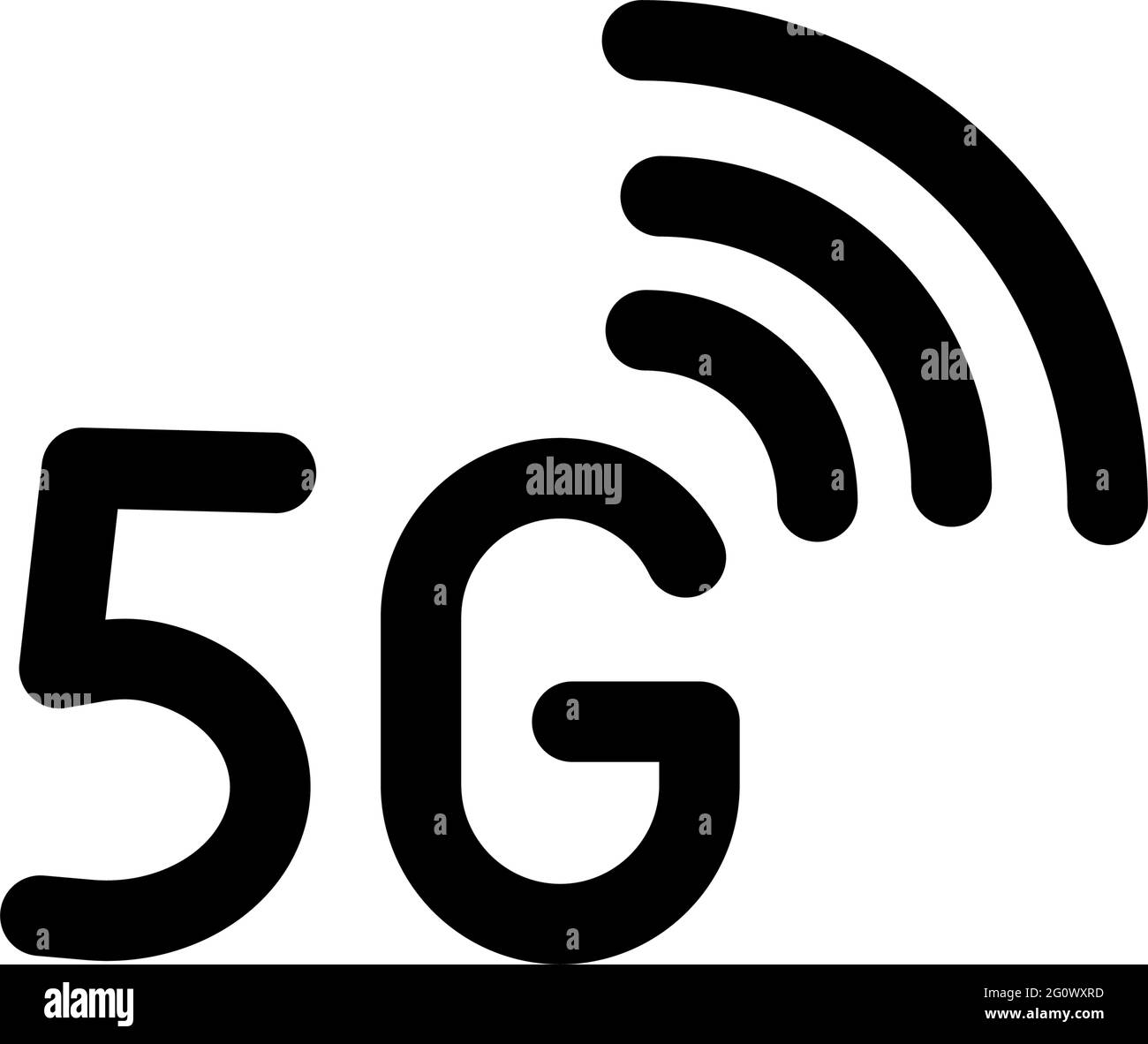 icône de vecteur de ligne 5g. Symbole ou logo de connexion Internet réseau. Illustration du vecteur de stock Illustration de Vecteur