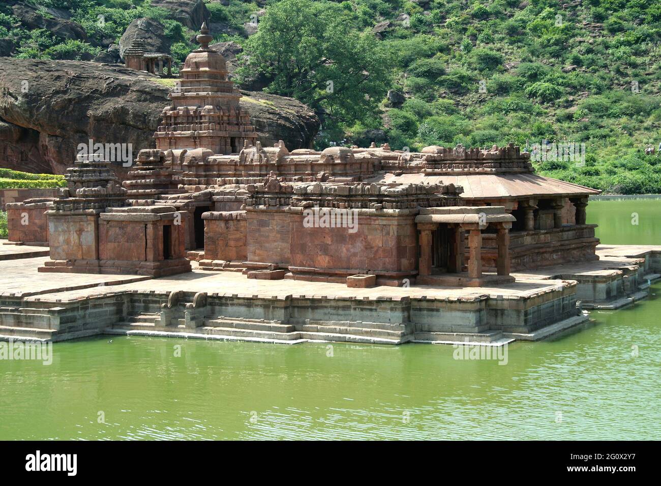 Groupe historique de temples de Bhutanatha à Badami, Karnataka, Inde, Asie Banque D'Images