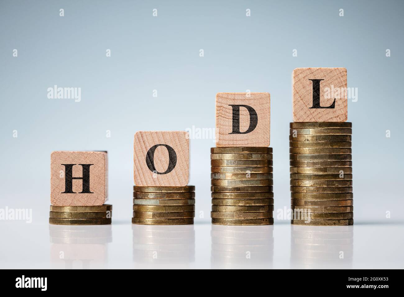 Bitcoin Crypto Investment Hodl. Investissement décentralisé en devises Banque D'Images