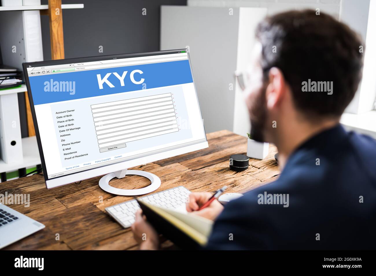 KYC. Connaissez votre client. Identification personnelle et confiance Banque D'Images