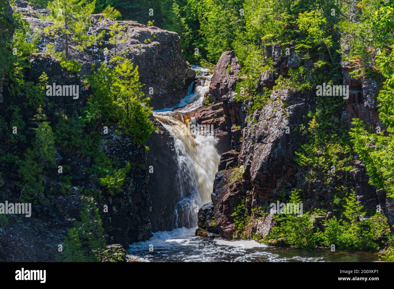 Aubrey Falls Algoma Ontario Canada en été Banque D'Images