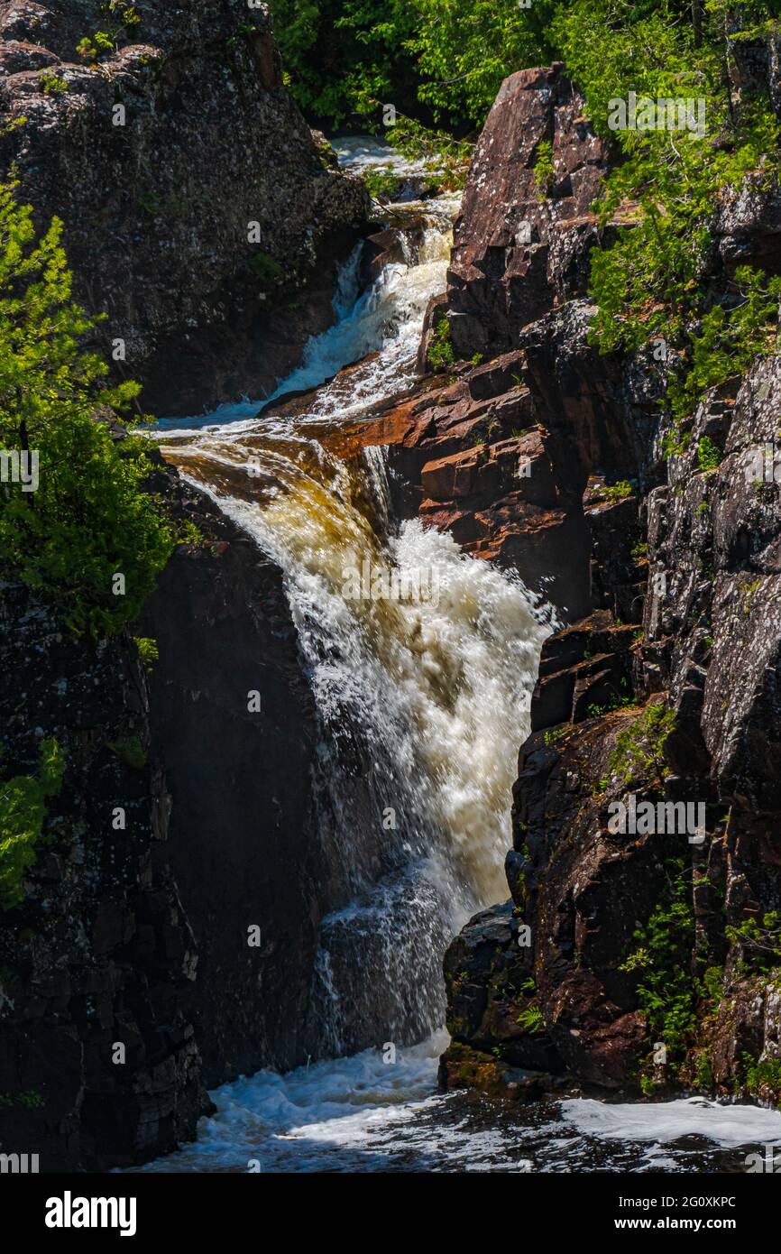 Aubrey Falls Algoma Ontario Canada en été Banque D'Images