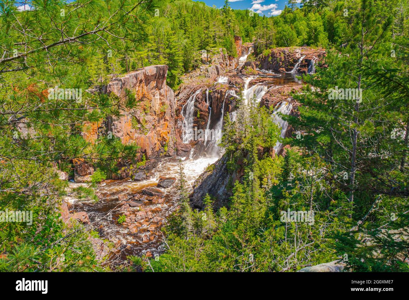 Aubrey Falls Algoma Ontario Canada en été Banque D'Images