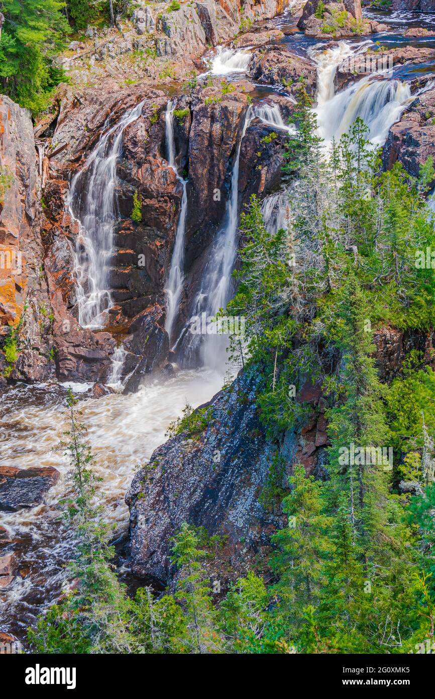 Aubrey Falls Algoma Ontario Canada en été Banque D'Images