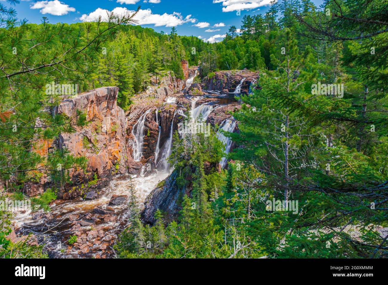 Aubrey Falls Algoma Ontario Canada en été Banque D'Images