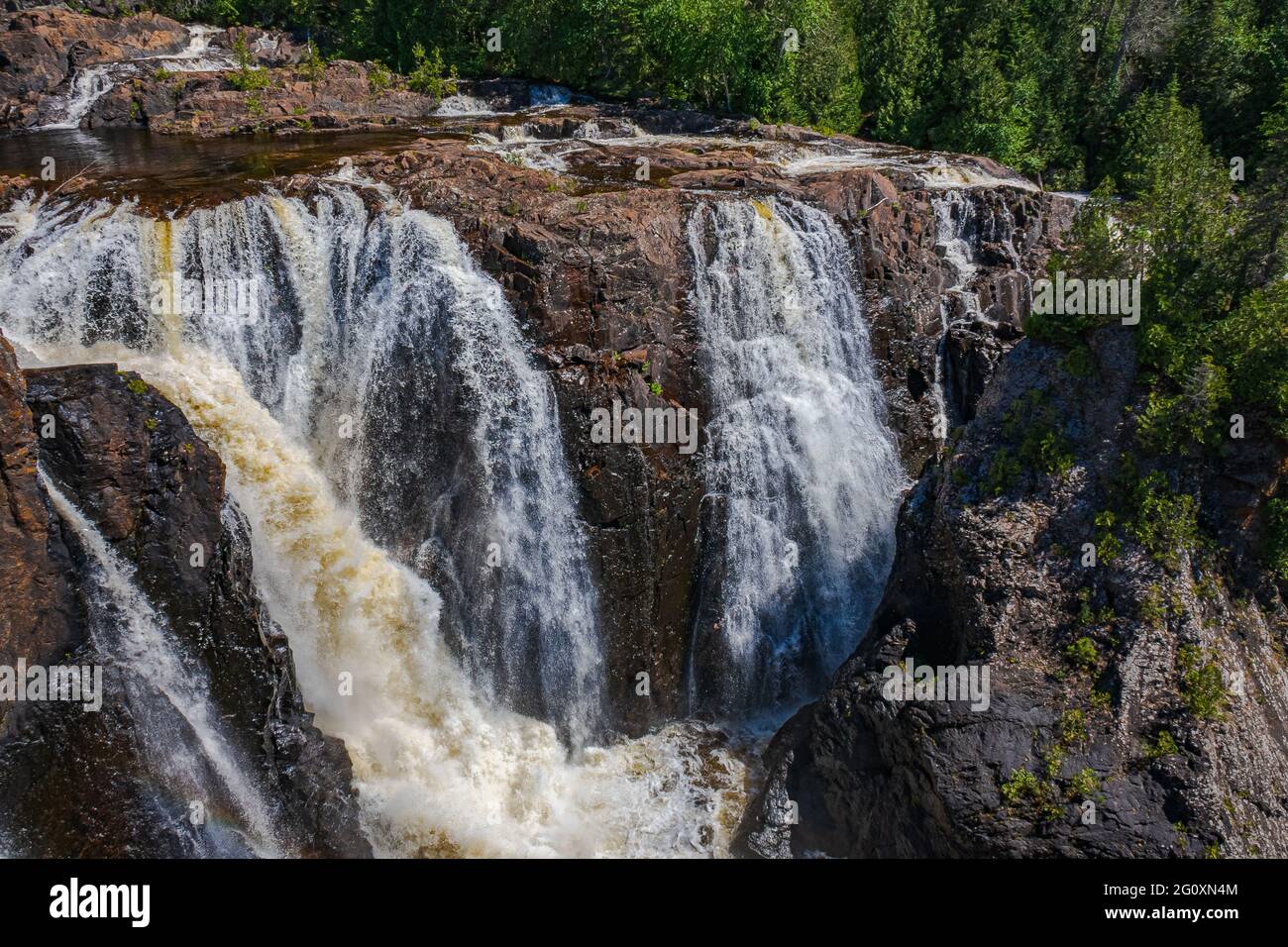 Aubrey Falls Algoma Ontario Canada en été Banque D'Images