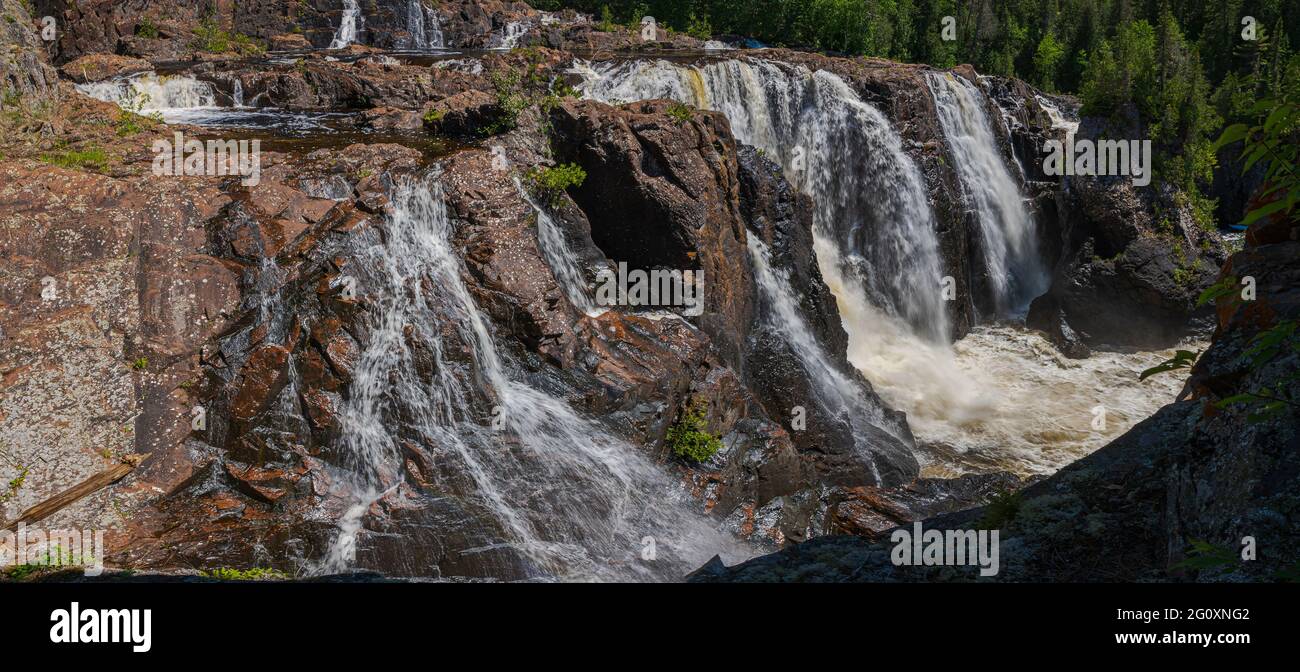 Aubrey Falls Algoma Ontario Canada en été Banque D'Images