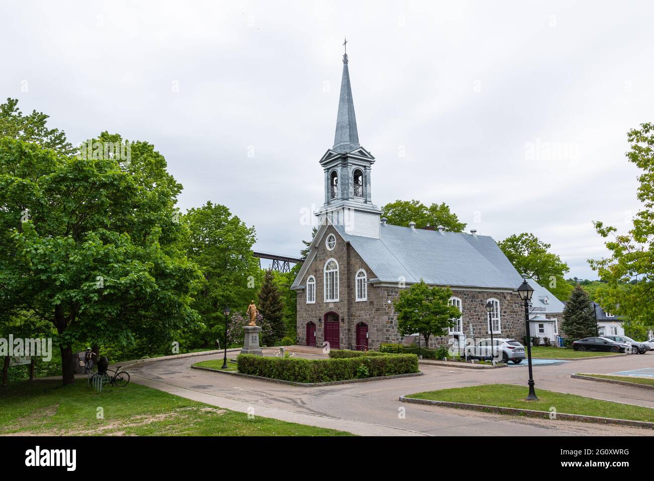 Église catholique Saint-Felix du district de Cap-Rouge dans la ville de Québec. Banque D'Images