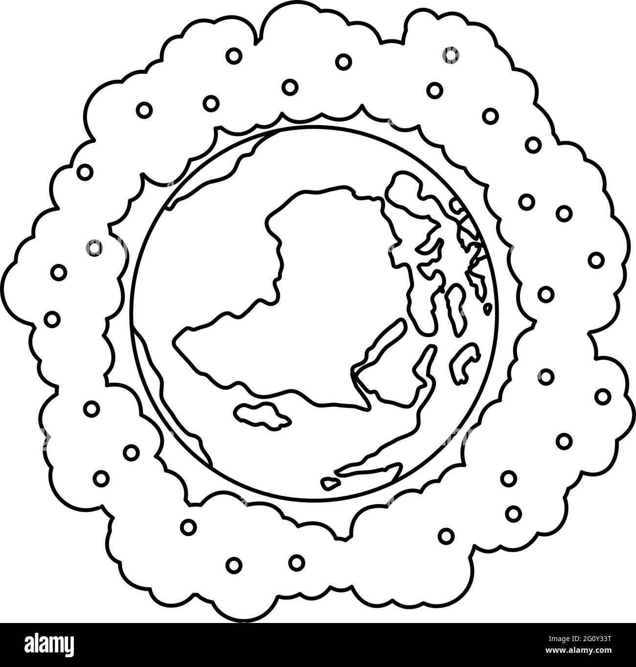 C'est une illustration de la terre polluée de l'environnement Illustration de Vecteur