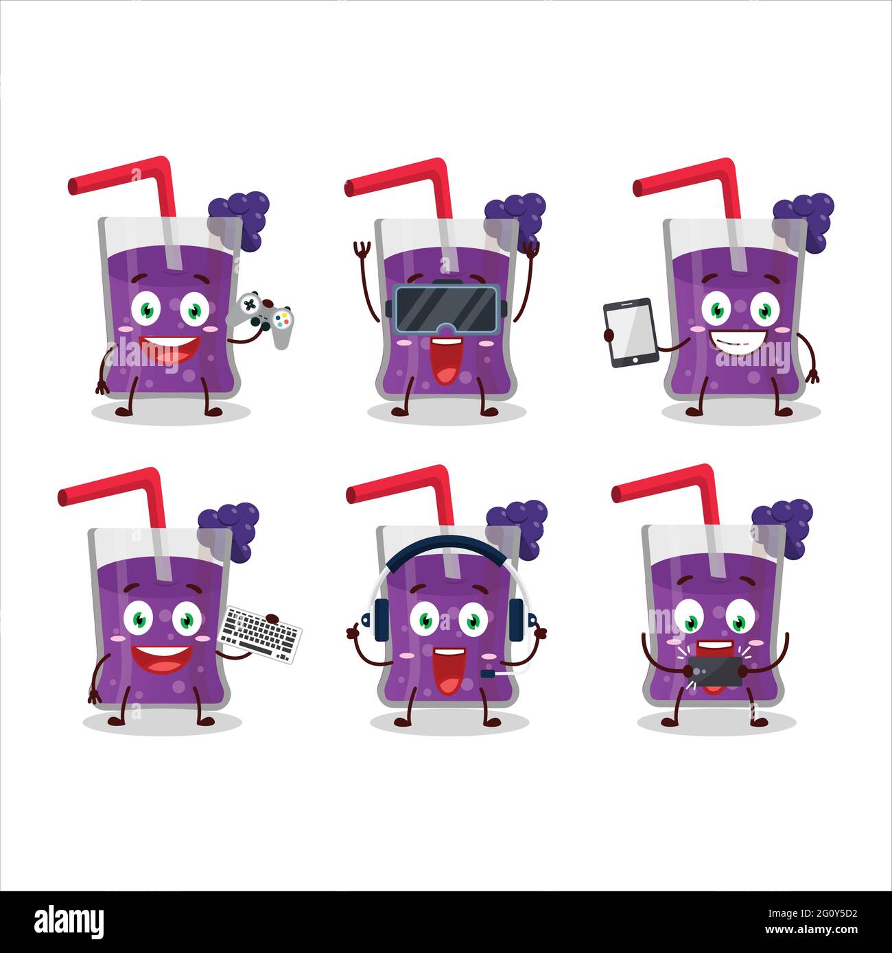 Le personnage de dessin animé de jus de raisin joue à des jeux avec ...
