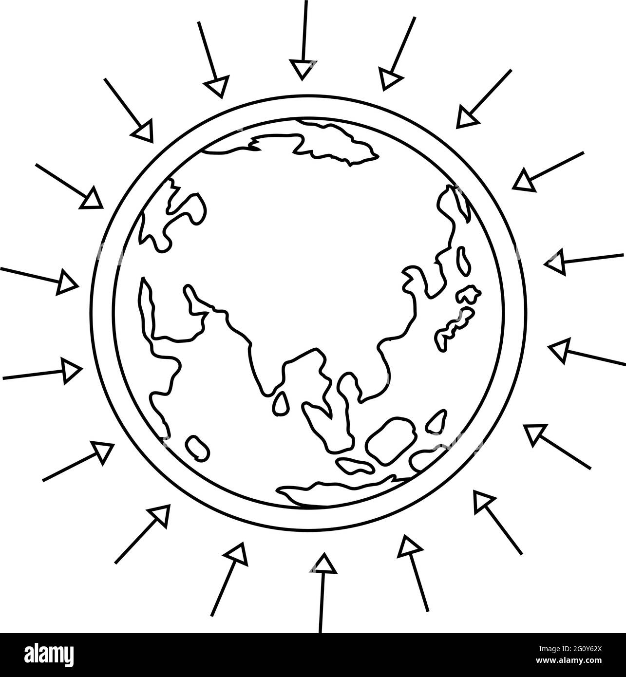 C'est une illustration du réchauffement de la planète Illustration de Vecteur