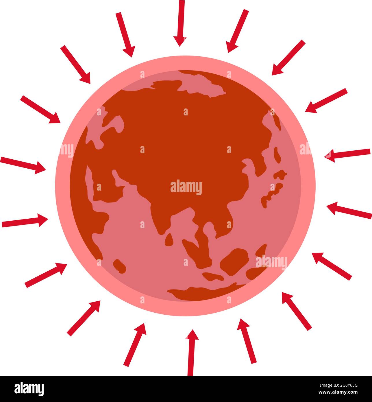 C'est une illustration du réchauffement de la planète Illustration de Vecteur