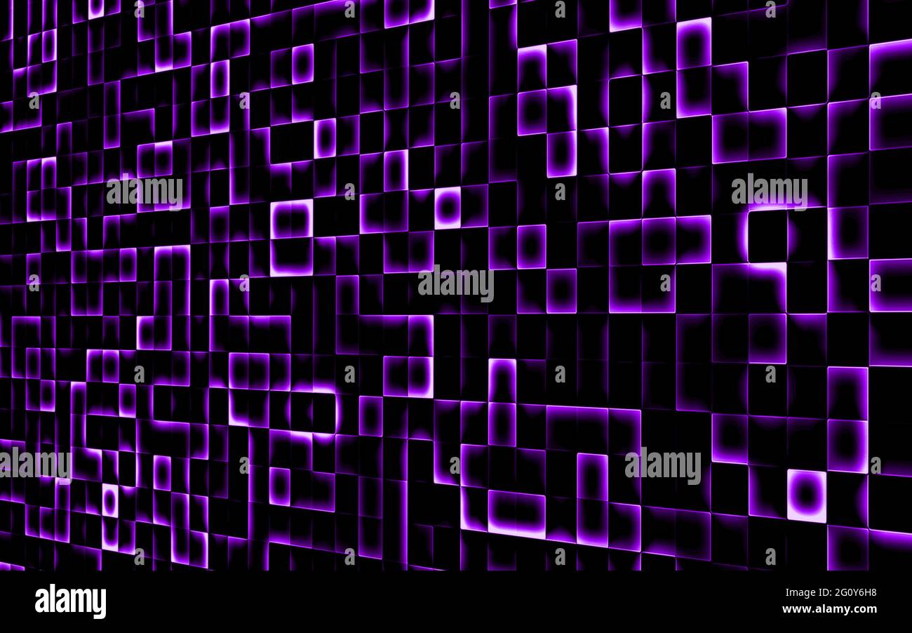 Illustration graphique de rendu 3d de couleur violette Banque D'Images