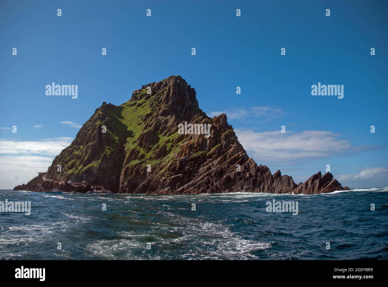 Skellig Michael est un site classé au patrimoine mondial de l'UNESCO. Aussi emplacement pour quelques grands films Banque D'Images