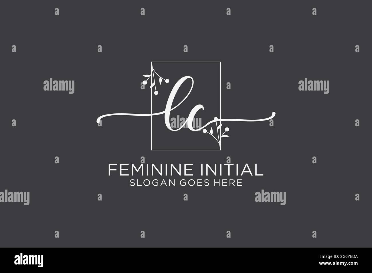 LC beauté monogramme et élégant logo design écriture logo de la signature initiale, mariage, mode, floral et botanique avec modèle créatif. Illustration de Vecteur