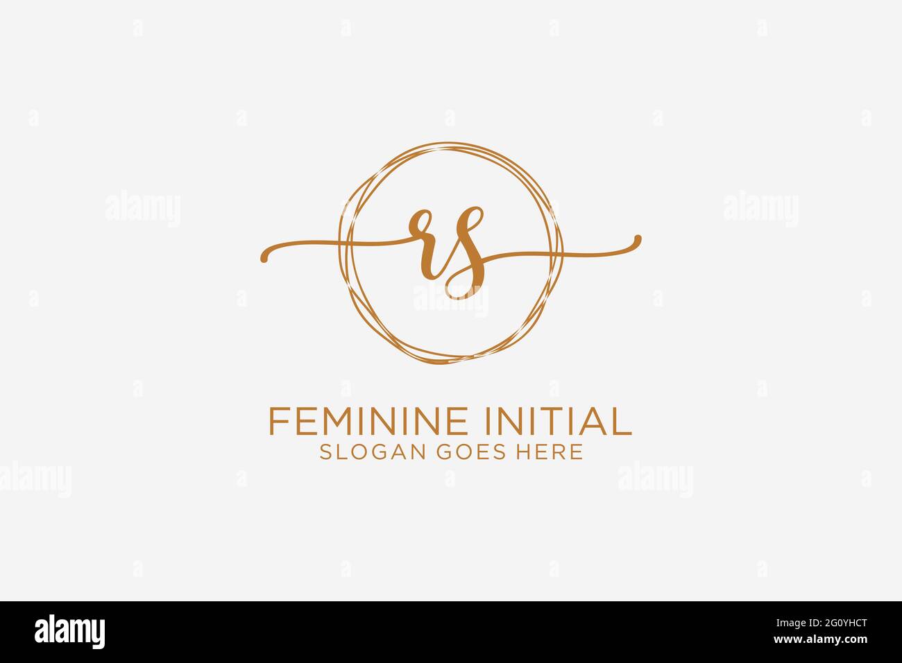 Monogramme de beauté RS et logo élégant logo écriture logo de signature initiale, mariage, mode, floral et botanique avec modèle créatif. Illustration de Vecteur