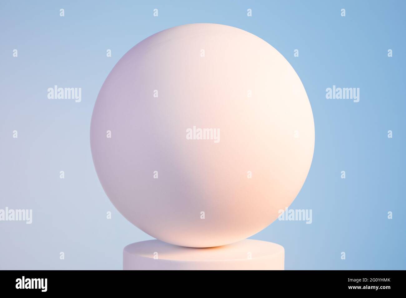 Arrière-plan lumineux au néon avec formes géométriques en gypse blanc Banque D'Images