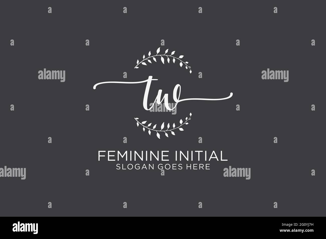TW beauté monogramme et élégant logo design écriture logo de la signature initiale, mariage, mode, floral et botanique avec modèle créatif. Illustration de Vecteur