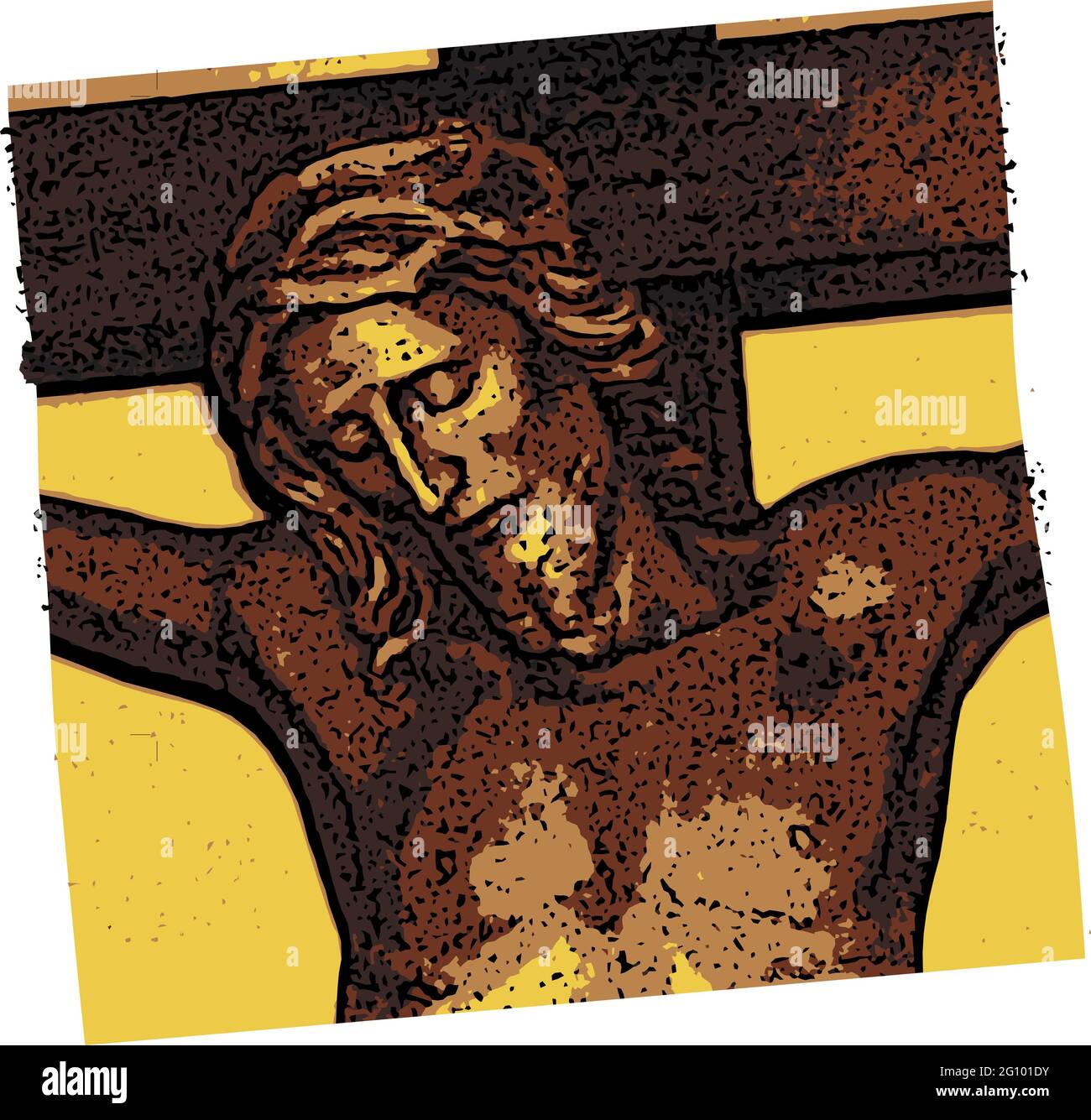 Illustration vectorielle du visage de Jésus-Christ, du christianisme, de la religion catholique Illustration de Vecteur