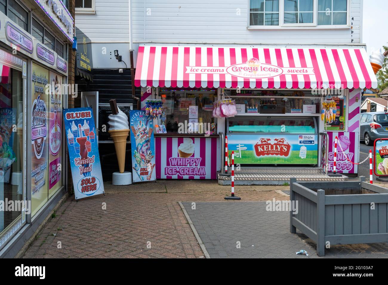 Boutique de glaces Grays à Wroxham norfolk Banque D'Images