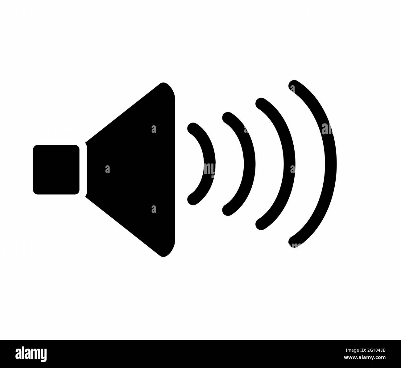 panneau audio ou haut-parleur pour applications, site web, logo design plat en noir et blanc vectoriel isolé Illustration de Vecteur