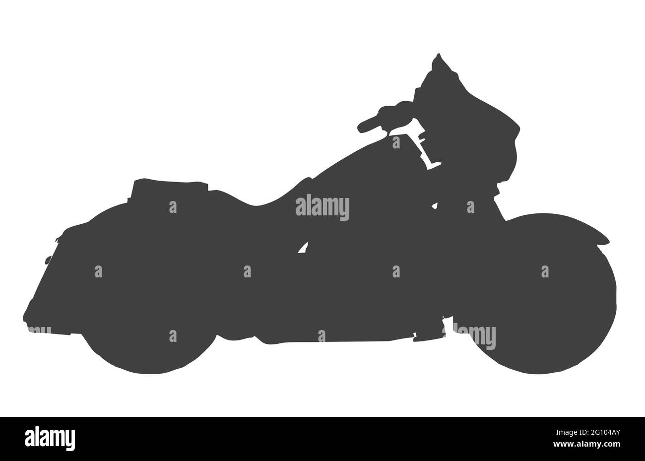 Broyeur moto vecteur de moto isolé Illustration de Vecteur