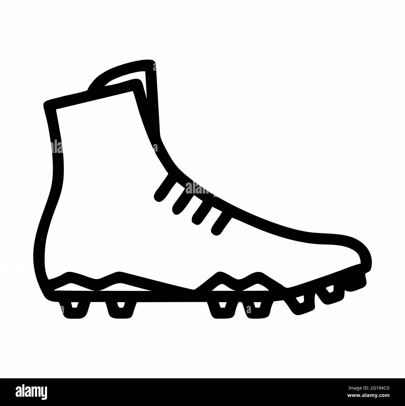 Football ou chaussure de football en noir et blanc vecteur isolé pour logo, signe, applications ou site Web Illustration de Vecteur