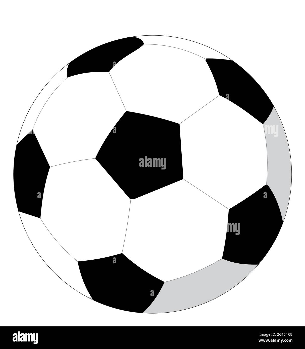 Ballon de football ou de football, ballon en noir et blanc comme dessin vectoriel Illustration de Vecteur