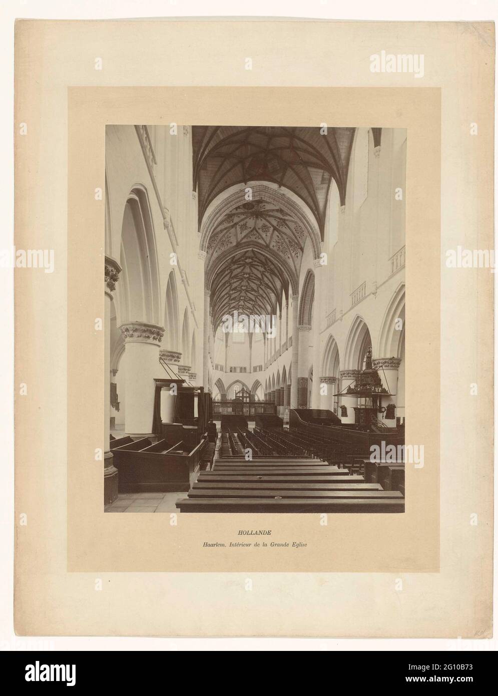 Intérieur du grand ou Sint-Bavokerk à Haarlem; Hollande. Banque D'Images