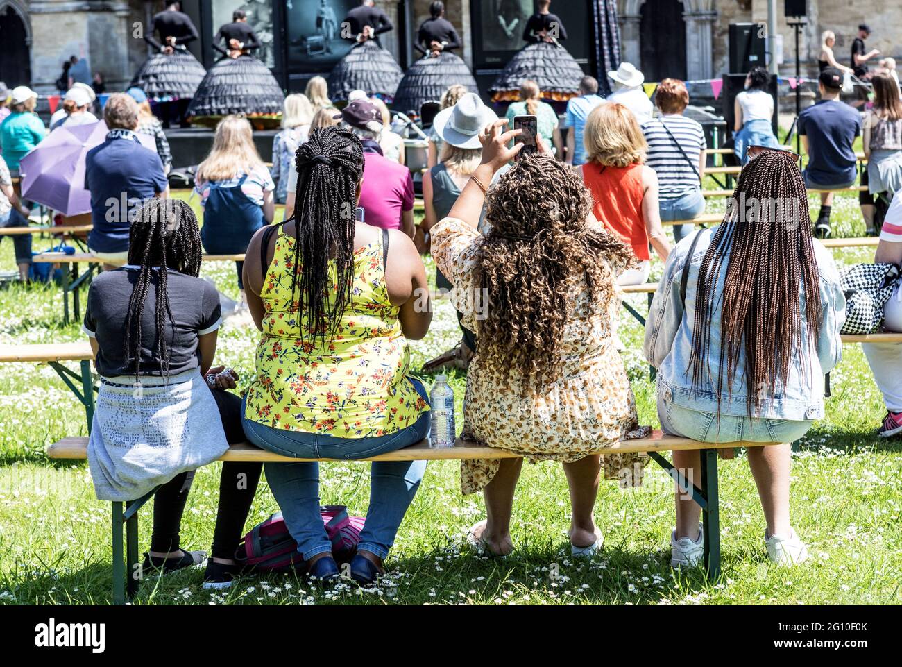 Coiffures d'Afro Salisbury Wiltshire Royaume-Uni Banque D'Images