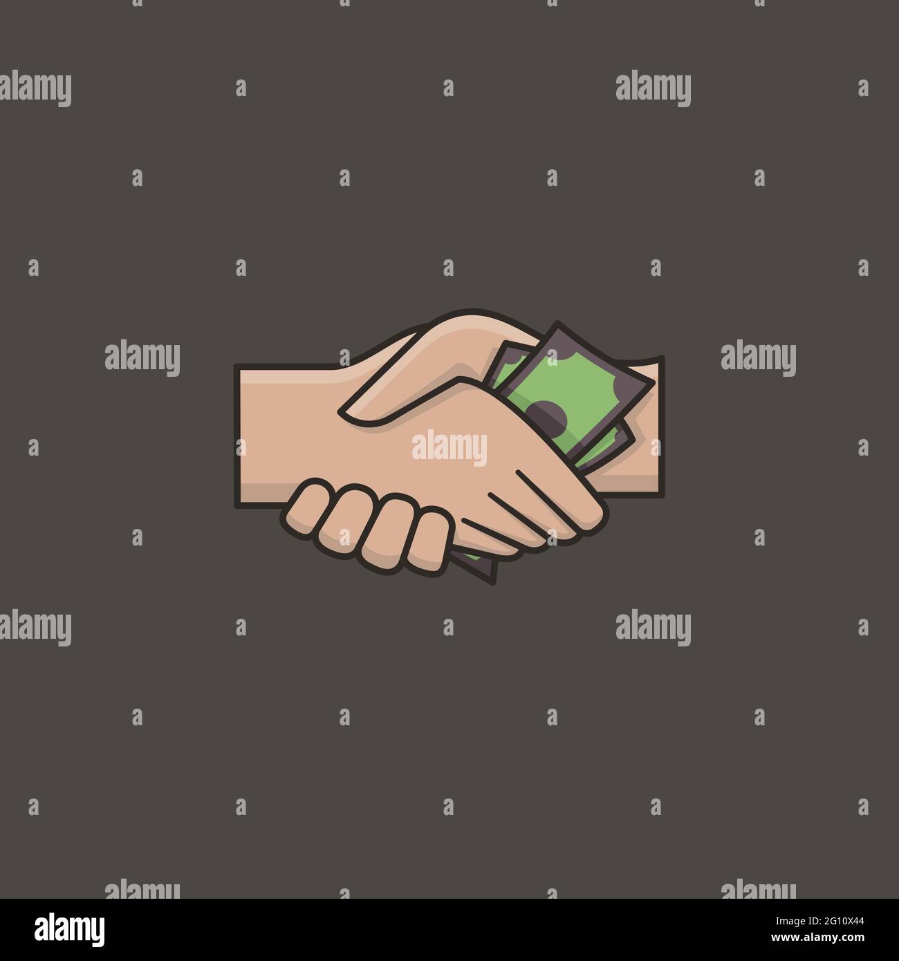 Illustration du vecteur de remise de pots-de-vin pour la journée anti-corruption du 9 décembre Illustration de Vecteur