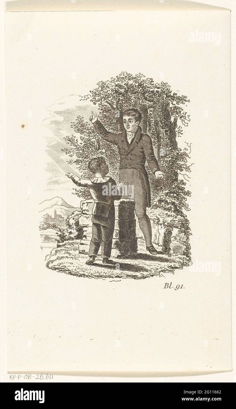 Garçon demande l'homme. Banque D'Images