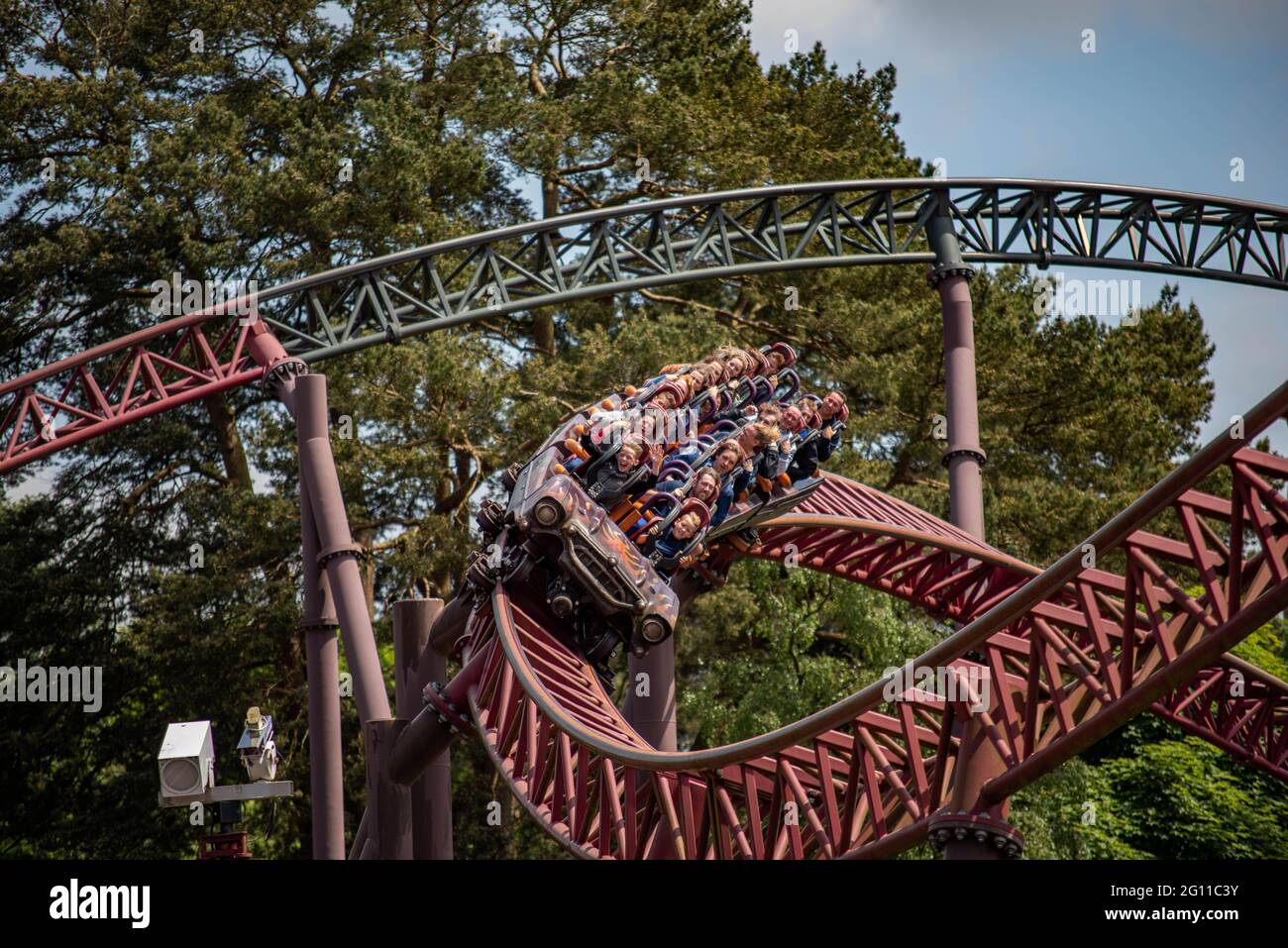 RITA Rollercoaster à Alton Towers, AKA The Alton Towers Intamin Rocket Banque D'Images