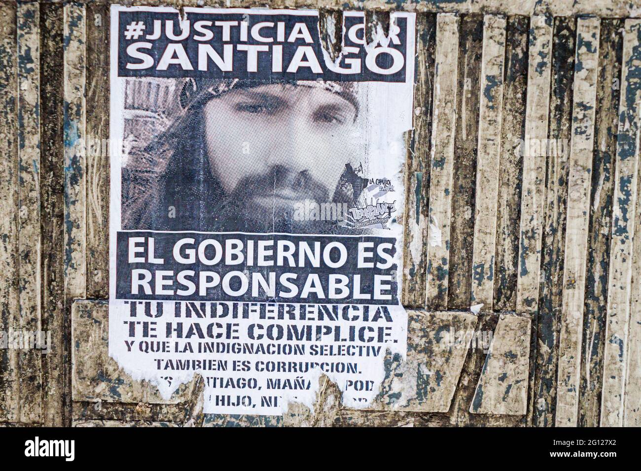 Argentine Buenos Aires blé pâte circulaire Santiago Maldonado disparu activiste politique brutalité police corruption victime justice demande pr Banque D'Images