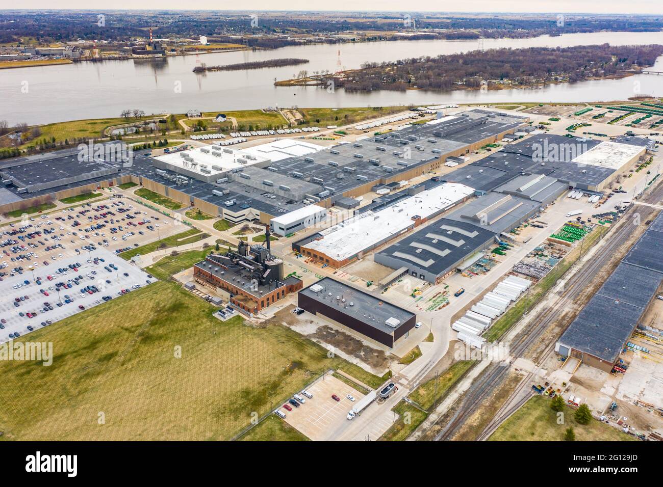 John Deere Harvester Works and Visor Centre, East Moline, Illinois Banque D'Images