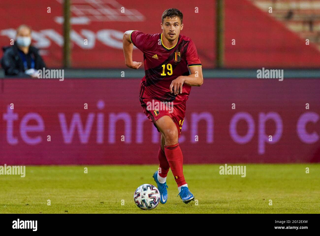 BRUXELLES, BELGIQUE - JUIN 3 : Leander Dendoncker de Belgique contrôle le ballon lors du match international amical entre la Belgique et la Grèce à King Banque D'Images