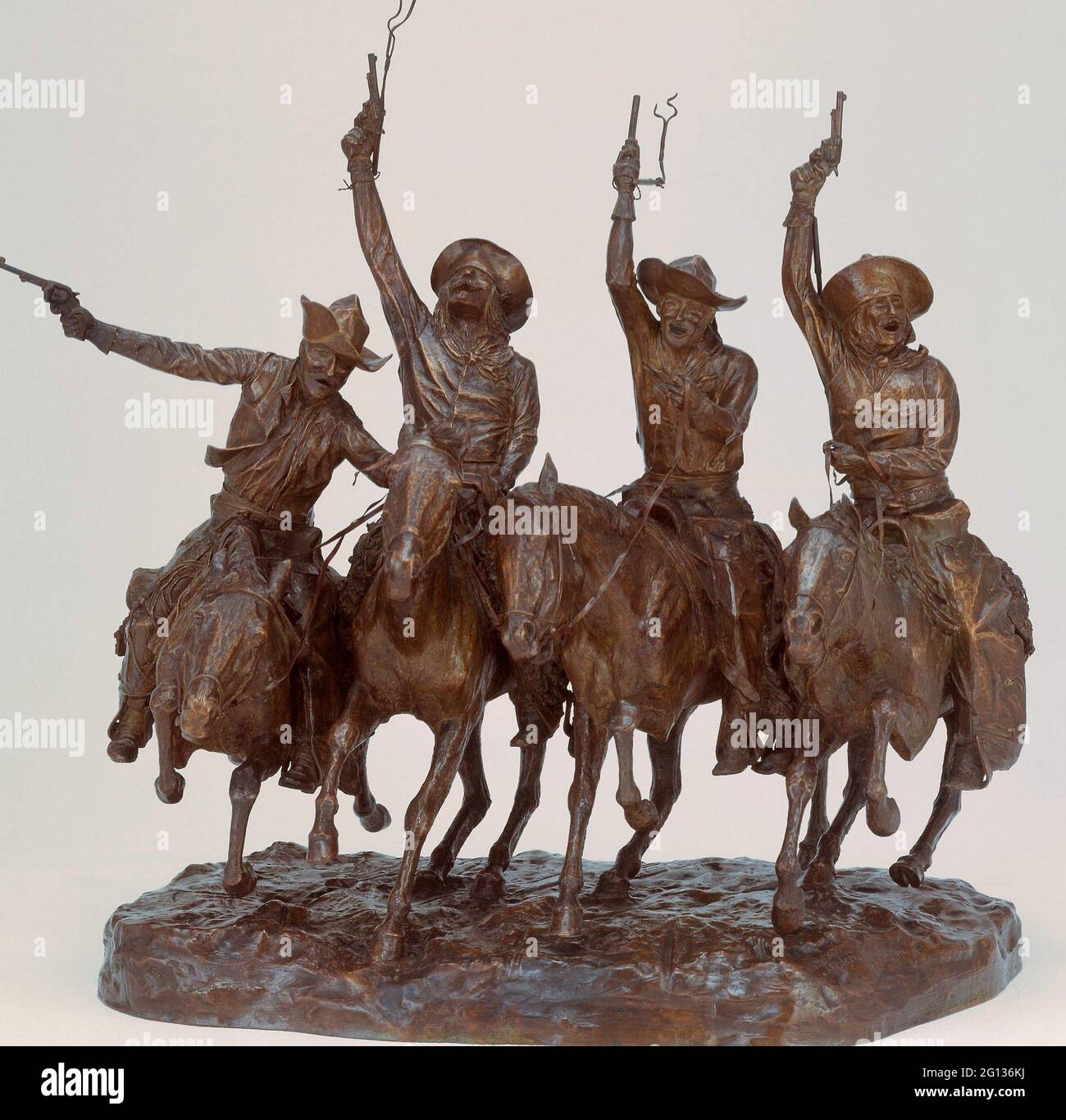Auteur: Frederic Remington. Coming through the Rye (Over the Range) - modelé en 1902, moulé en bronze 1902/6 - Frederic Remington American, 1861 - 1909 Banque D'Images