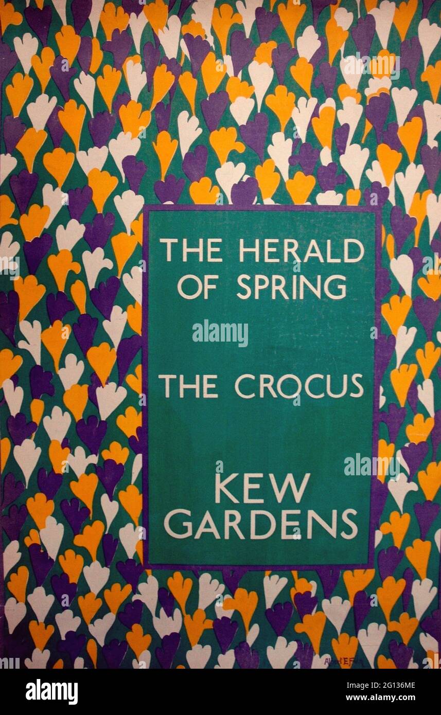 Auteur: Albert E. Fruin. The Herald of Spring: The Crocus, Kew Gardens - probablement 1920 - Albert E. Fruin (anglais, né en 1888) imprimé par Dangerfield Banque D'Images